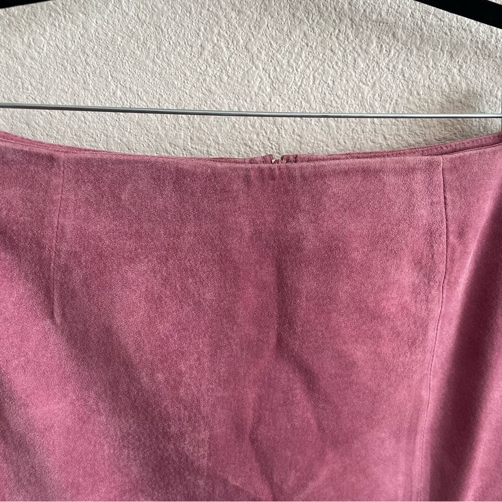 Vintage Margaret Godfrey Pink Suede Leather Skirt - Picture 4 of 6